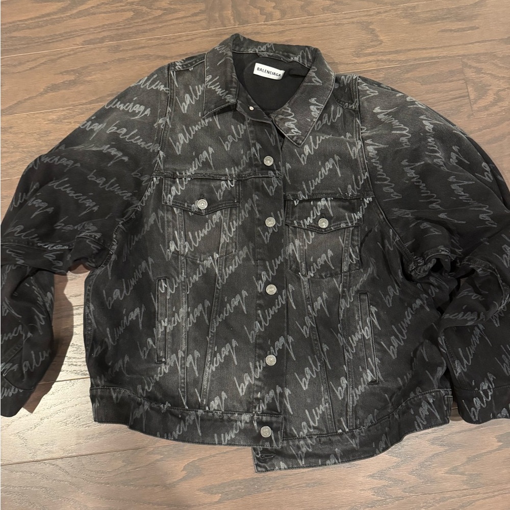Balenciaga Black Denim Jacket